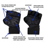 ventilated weight lifting gloves with built in wrist wraps shop online in UAE