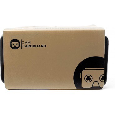 I Am Cardboard VR Box | The Best Google Cardboard Virtual Reality Viewer for iPhone and Android | Google Cardboard v2 Headset Inspired | Small and Unique Travel Gift Under 20 Dollars (Brown)