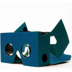 I Am Cardboard VR Box | The Best Google Cardboard Virtual Reality Viewer for iPhone and Android | Google Cardboard v2 Headset Inspired | Small and Unique Travel Gift Under 20 Dollars (Blue)