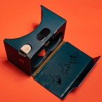 I Am Cardboard VR Box | The Best Google Cardboard Virtual Reality Viewer for iPhone and Android | Google Cardboard v2 Headset Inspired | Small and Unique Travel Gift Under 20 Dollars (Blue)