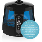 TotalComfort Warm & Cool Mist Ultrasonic Humidifier | 1.7 Gallon Tank, 80 Hour Runtime, Nightlight, Dual Tanks | Clean Tank Technology, BONUS 2 DEMINERALIZATION CARTRIDGES, Whisper-Quiet | HoMedics