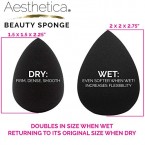 Aesthetica Cosmetics Beauty Sponge Blender - Latex Free and Vegan Makeup Sponge - For Powder, Cream or Liquid Application - One Piece