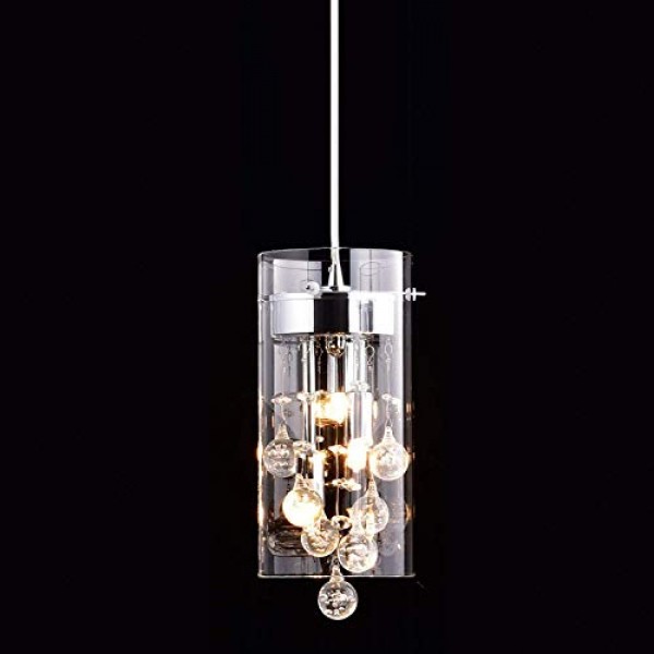 Original CLAXY Ecopower Lighting Glass & Crystal Pendant Lighting Modern Chandelier for Kitchen online in UAE