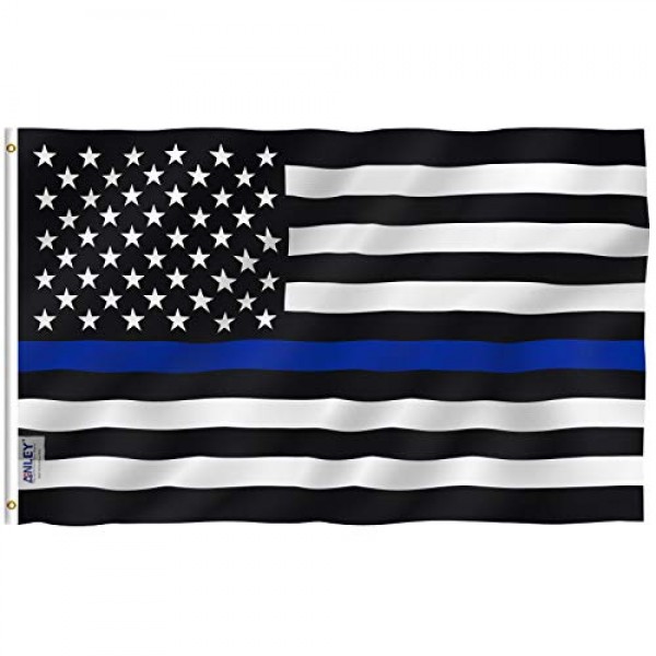 Anley Fly Breeze 3x5 Foot Thin Blue Line USA Flag Sale in UAE