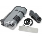 Original Carson MicroFlip 100x-250x LED and UV Lighted Pocket Microscope with Flip Down Slide Base Buy in UAE