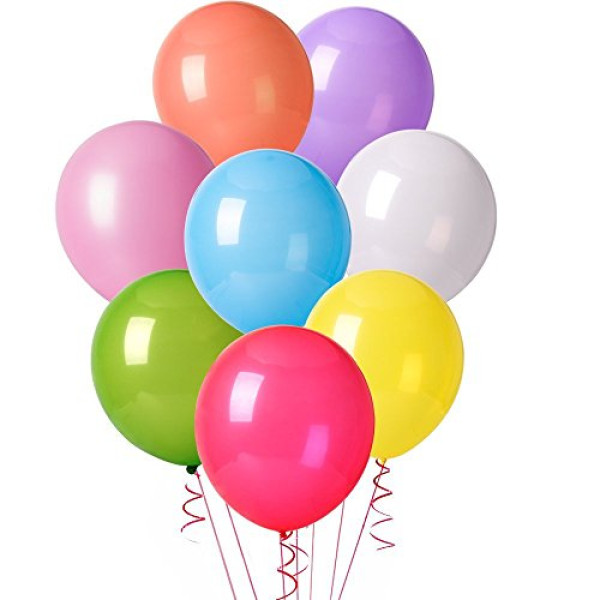 Mesha 12 Inches Assorted Color Party Balloons On..