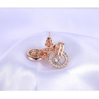 Buy NYKKOLA 18k Rose Gold Plated Circle Halo Stud Earring Online in UAE