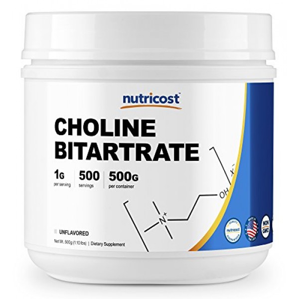 buy original nutricost pure choline bitartrate powder imported from usa