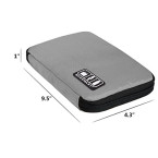 BAGSMART Travel Cable Organizer Portable Electronics Accessories Cases for Hard Drives, Charging Cords, USB Charger, Light Grey