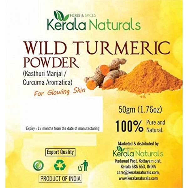 Wild Turmeric - Kasthuri Manjal: For Glowing Skin - 100 gm (100)