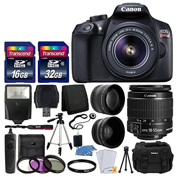 BUY HIGH QUALITY CANON EOS REBEL T6 DIGITAL SLR CAMERA WITH 18-55MM EF-S F/3.5-5.6 IS II LENS + 58MM WIDE ANGLE LENS + 2X TELEPHOTO LENS + FLASH + 48GB SD MEMORY CARD + UV FILTER KIT + TRIPOD + FULL ACCESSORY BUNDLE IMPORTED FROM USA