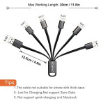 Imported USA CHAFON Multi USB Cable with Type C,Micro,Mini USB Ports for Charging sale in UAE