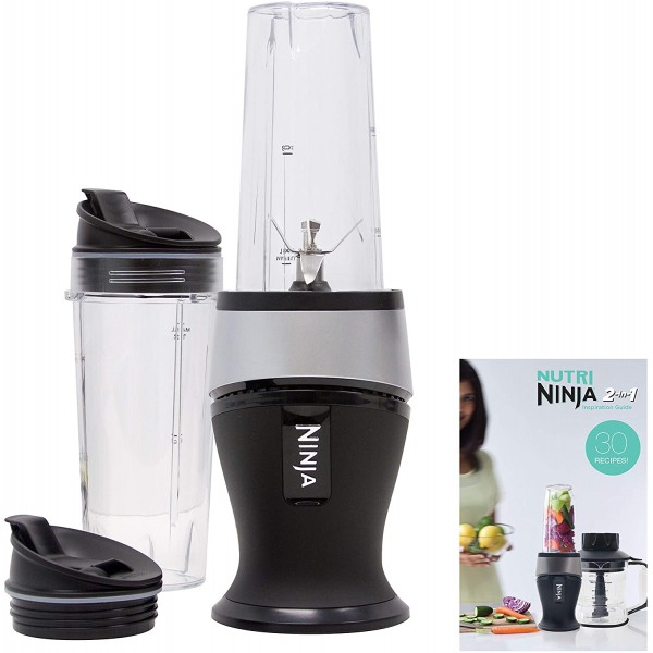 Ninja Personal Blender for Shakes, Smoothies, Food Prep, and Frozen Blending with 700-Watt Base and (2) 16-Ounce Cups with Spout Lids