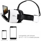Virtual Reality Glasses, EV. 3D VR Headset Virtual Reality Goggles 360 Degree Virtual Experience with Adjustable Lens and Strap for 4.7-5.7 inch Smart Phones