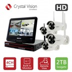 Buy Crystal Vision CVT9604E-3010W All-in-One True HD Wireless Surveillance System NVR,UK imported Sale in UAE