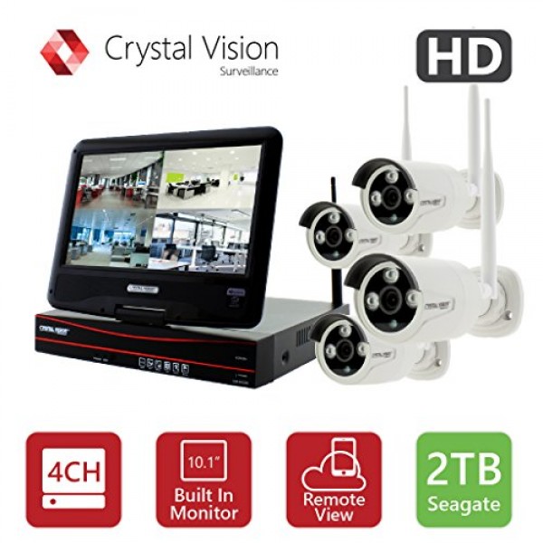 Buy Crystal Vision CVT9604E-3010W All-in-One True HD Wireless Surveillance System NVR,UK imported Sale in Pakistan