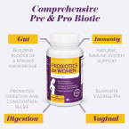 Probiotics for Women - Ultimate Flora Bloom Probiotic Supplement for Women - Healthy Vaginal Odor Probiotic - Formula for pH Balance, UTI, BV & GBS Relief - 30 Day Supply