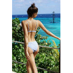 Shop online Imported Women strip printed Bikini in UAE 