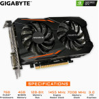 Gigabyte Geforce GTX 1050 Ti OC 4GB GDDR5 128 Bit PCI-E Graphic Card (GV-N105TOC-4GD)