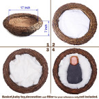 sunmig newborn baby wool fluff photo props merino basket stuffer shop online in UAE
