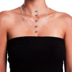 Get online Premium Quality Vertical Silver Necklace in UAE 