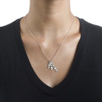 Get online Premium Quality Vertical Silver Necklace in UAE 