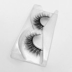 Mink 3D Lashes Dramatic Makeup Strip Eyelashes 100% Siberian Fur Fake Eyelashes Hand-made False Eyelashes 1 Pair Package Miss Kiss (3D04)