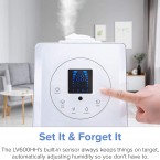 LEVOIT Humidifiers for Large Room Bedroom (6L), Warm and Cool Mist Ultrasonic Air Vaporizer for Home Whole House Babies, Customized Humidity, Remote Control, Whisper-Quiet (White)