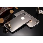 High Quality iphone iPhone 7 Plus Sparkle Mirror case + Aluminum Metal Frame Bumper Hard PC Back Cover Case