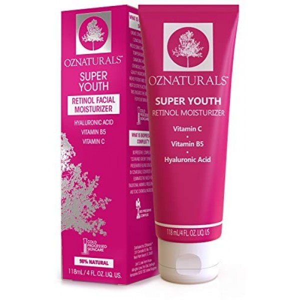 OZNaturals Face Moisturizer Retinol Cream | Super Youth Anti Aging Face Cream with Vitamin C Sale in UAE