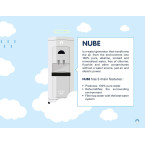 NUBE: Atmospheric Water Generator 8 gal/day - Alkaline + Ionized + Mineralized- Fluoride and Chlorine Free - Sustainable - Carbon + Osmosis Filter - UV - Cooler/Heater Dispenser - Dehumidifier (White)