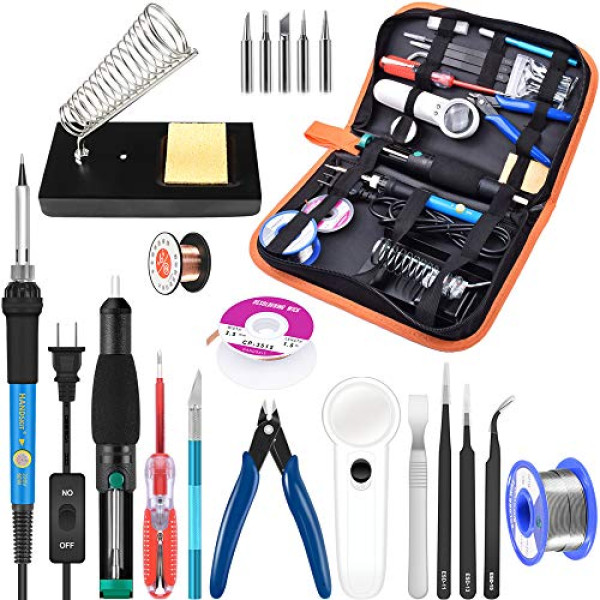 Soldering Iron Kit Electronics Adjustable Temper..