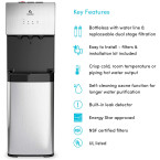 Avalon A5 Self Cleaning Bottleless Water Cooler Dispenser, UL/NSF/Energy star, Stainless Steel, full size