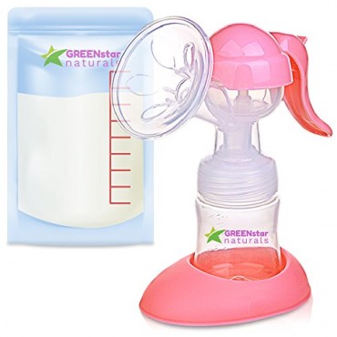 Buy Greenstar Advanced Breast Pump Set with Bottle and Bags Online in UAE