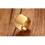 Buy Enhong Signet Biker Rings Solid Polished Stainless Steel Ring For Men For Sale In UAE