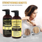 Buy PURA D'OR Advanced Therapy System Shampoo & Conditioner - Increases Volume, Strength and Shine, No Sulfates, Made with Argan Oil, All Hair Types, Men & Women,