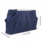 Buy Womens Pleated Satin Evening Handbag Clutch With Detachable Chain Strap Online in Pakistan