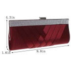 Buy Fashion Road Womens Elegant Silk Rhinestone Clutch Online in UAE