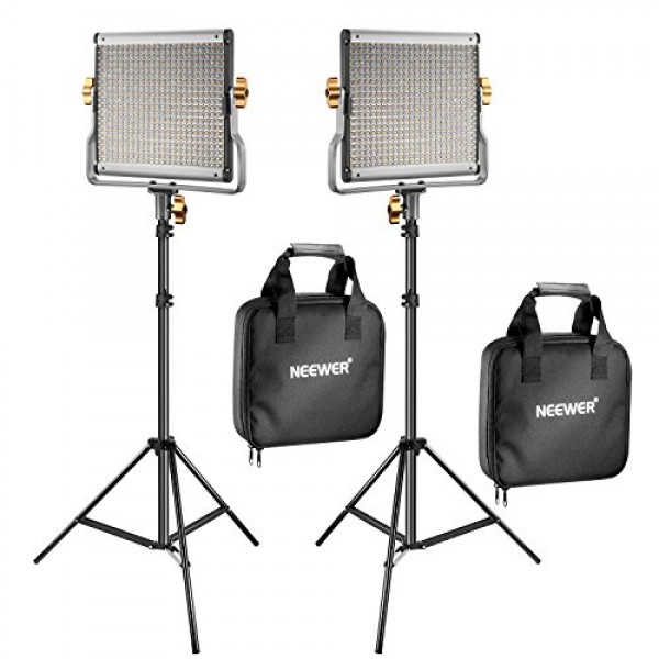 Dimmable Bi-Color 480 LED Video Light and Stand Lighting Kit for YouTube Studio Photography imported from USA