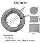 sunmig newborn baby photo wheat donut posing pillow basket filler stuffer shop online in UAE