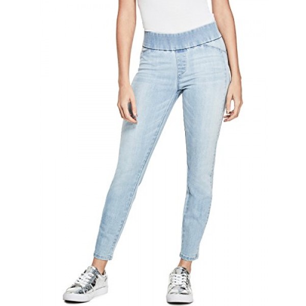GUESS Factory Women's Naomi Pull-On Whiskered Skinny Jeans