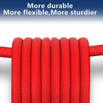 JSAUX USB Type C Cable,(2-Pack 6.6FT) USB 3.0 to USB C Cable Fast Charger Nylon Braided Cable Compatible Samsung Galaxy S9 S8 Plus Note 9 8,Google Pixel 2 XL,Moto Z Z2,LG G5 V20 Nintendo Switch(Red)