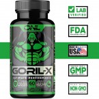 GORIL-X Men's Performance Pills - All Natural Enlargement Booster Increase Size, Strength, Energy, Testosterone & Agrandar - 1000mg Enhancing Horny Goat Weed - 1 Month Supply