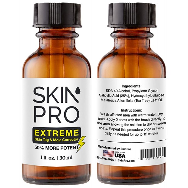SkinPro EXTREME Skin Tag Remover & Mole Corrector - Fast Acting Physician Level 3 Formula, Industry Leading 25% Pure Salicylic Acid Concentration