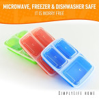 Shop 3 Compartment Meal Prep Containers for Home sale in UAE