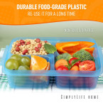 Shop 3 Compartment Meal Prep Containers for Home sale in UAE