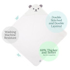 luxury extra soft baby bamboo hooded towel with adorable bear design shop online in UAE