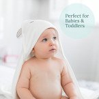 luxury extra soft baby bamboo hooded towel with adorable bear design shop online in UAE