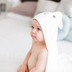 luxury extra soft baby bamboo hooded towel with adorable bear design shop online in UAE