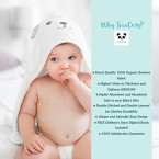luxury extra soft baby bamboo hooded towel with adorable bear design shop online in UAE